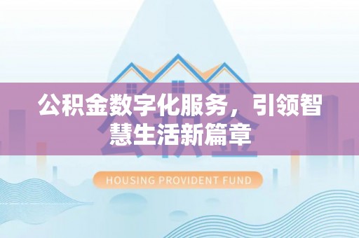 林芝公积金数字化服务，引领智慧生活新篇章