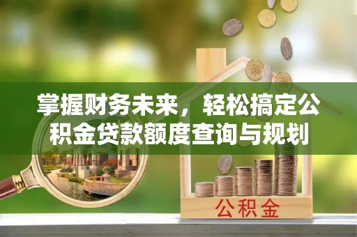 林芝掌握财务未来，轻松搞定公积金贷款额度查询与规划