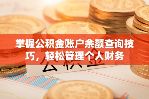 林芝掌握公积金账户余额查询技巧，轻松管理个人财务